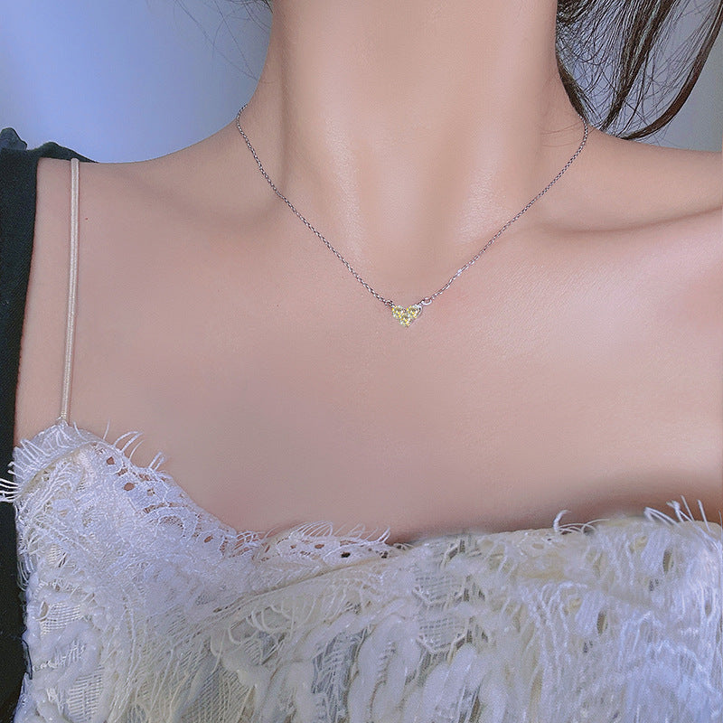 Sterling Silver Light Luxury Color Exquisite Clavicle Chain
