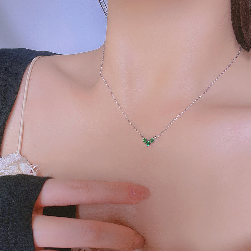 Sterling Silver Light Luxury Color Exquisite Clavicle Chain