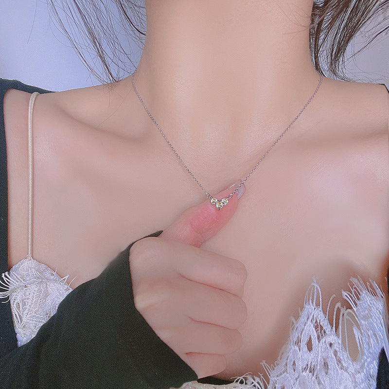 Sterling Silver Light Luxury Color Exquisite Clavicle Chain